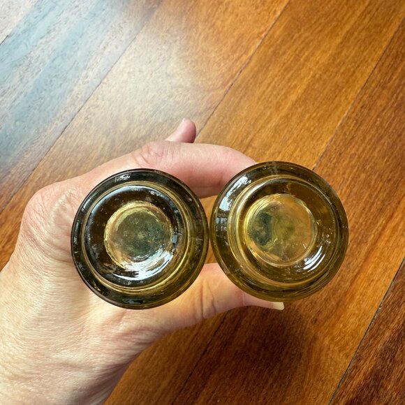 Federal Depression Glass Salt and Pepper Madrid Amber Set - Picture 5 of 5